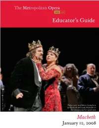 Macbeth and Lady Macbeth in the New Production Premiere