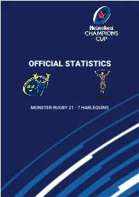Official Match Statistics