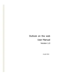 Outlook on the Web User Manual Version 1.0