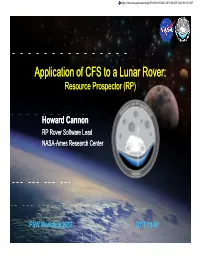 Application of CFS to a Lunar Rover: Resource Prospector (RP)