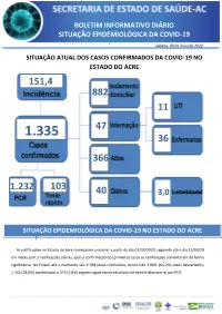 Boletim Informativo Diário Situação Epidemiológica Da Covid-19