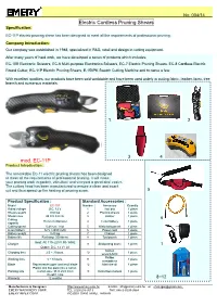 Electric Cordless Pruning Shears Mod. EC-11P