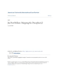 Jus Post Bellum: Mapping the Discipline(S) Carsten Stahn