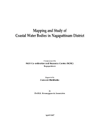 Mapping and Study of Coastal Water Bodies in Nagapattinam District