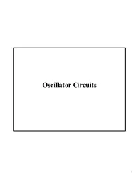 Oscillator Circuits