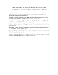 Proposed Global Standard Stratotype-Section and Point