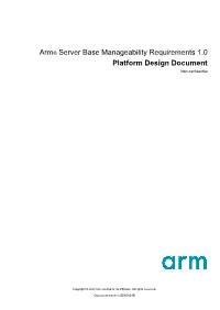 Server Base Manageability Requirements 1.0 Platform Design Document Non-Confidential