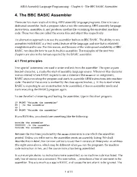 4. the BBC BASIC Assembler