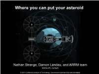 Asteroid Retrieval Mission