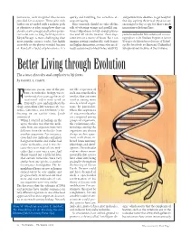 Better Living Through Evolution the Science of Novelty and Complexity in Life Forms by Daniel L