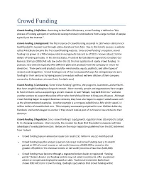 Crowd Funding Summary