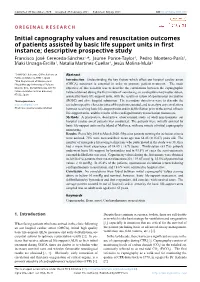 Initial Capnography Values and Resuscitation Outcomes of Patients Assisted by Basic Life Support Units in First Instance
