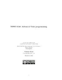 NSWI 0138: Advanced Unix Programming