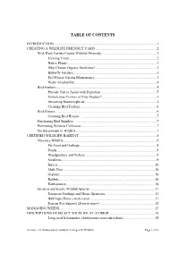 Table of Contents