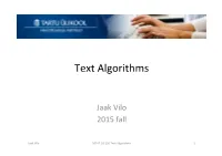Text Algorithms