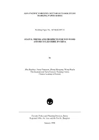 Apfsos/Wp/35 Status, Trends and Prospects