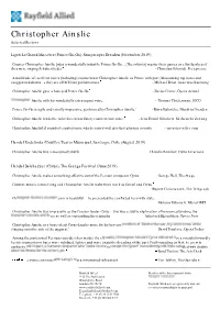 Christopher Ainslie Selected Reviews