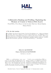 Collaborative Ranking and Profiling