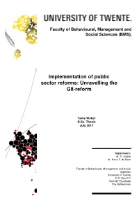 Implementation of Public Sector Reforms: Unravelling the G8-Reform