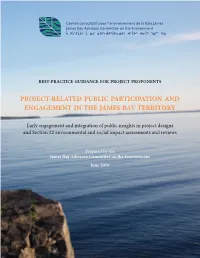 Project-Related Public Participation and Engagement in the James Bay Territory