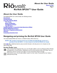 Riovolt SP250™ User Guide