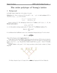 The Order Polytope of Young's Lattice