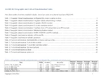 Arcgis 10.1 Geographic and Vertical Transformation Tables