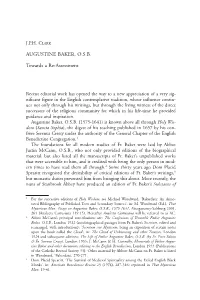 AUGUSTINE BAKER, O.S.B. Towards a Re-Assessment