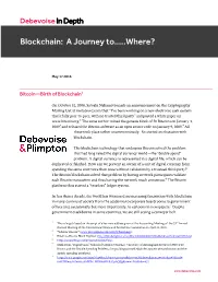 Blockchain: a Journey To…..Where?