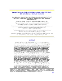 Exploration of the Deep Gulf of Mexico Slope Using DSV Alvin: Site Selection and Geologic Character