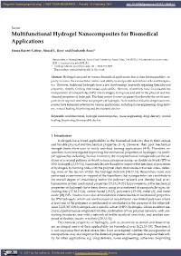 Multifunctional Hydrogel Nanocomposites for Biomedical Applications