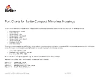 Port Charts for Ikelite Compact Mirrorless Housings