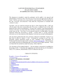 Rules of Professional Conduct for Attorneys (Annotated)
