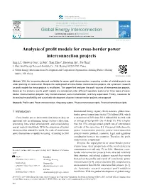 Analysisof Profit Models for Cross-Border Power Interconnection