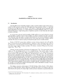 Chapter 5 PROPERTIES of IRRADIATED LBE and Pb*