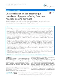 Characterization of the Bacterial Gut Microbiota of Piglets Suffering From