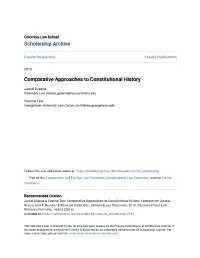 Comparative Approaches to Constitutional History