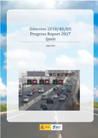 Directive 2010/40/EU Progress Report 2017 Spain