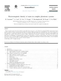 Electromagnetic Density of States in Complex Plasmonic Systems