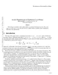 M-Adic Perturbations in Noetherian Local Rings