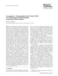 Neocognitron: a Self-Organizing Neural Network Model for a Mechanism of Pattern Recognition Unaffected by Shift in Position