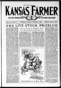 THE LIVE STOCK PROBLEM a Large Yield This Season