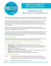 Gritty to Pretty Placemaking Program