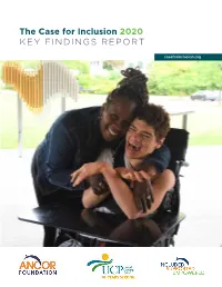 The Case for Inclusion 2020 KEY FINDINGS REPORT