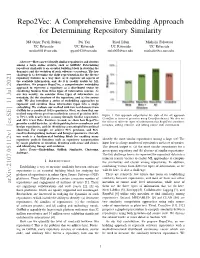 A Comprehensive Embedding Approach for Determining Repository Similarity