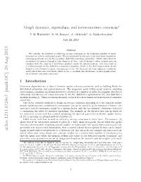 Graph Diameter, Eigenvalues, and Minimum-Time Consensus∗