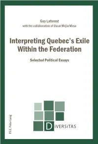 Interpreting Quebec's Exile Within the Federation