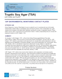 Tryptic Soy Agar (TSA) with Lecithin and Tween®