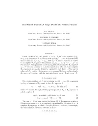 Complete Padovan Sequences in Finite Fields Juan B. Gil