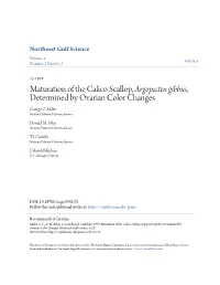 Maturation of the Calico Scallop, Argopecten Gibbus, Determined by Ovarian Color Changes George C